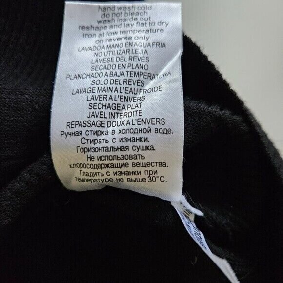 Leo & Ugo Sweater Womens L Black Argyle LS Cowl Neck Goth Boho Whimsigoth Y2K - Picture 11 of 13